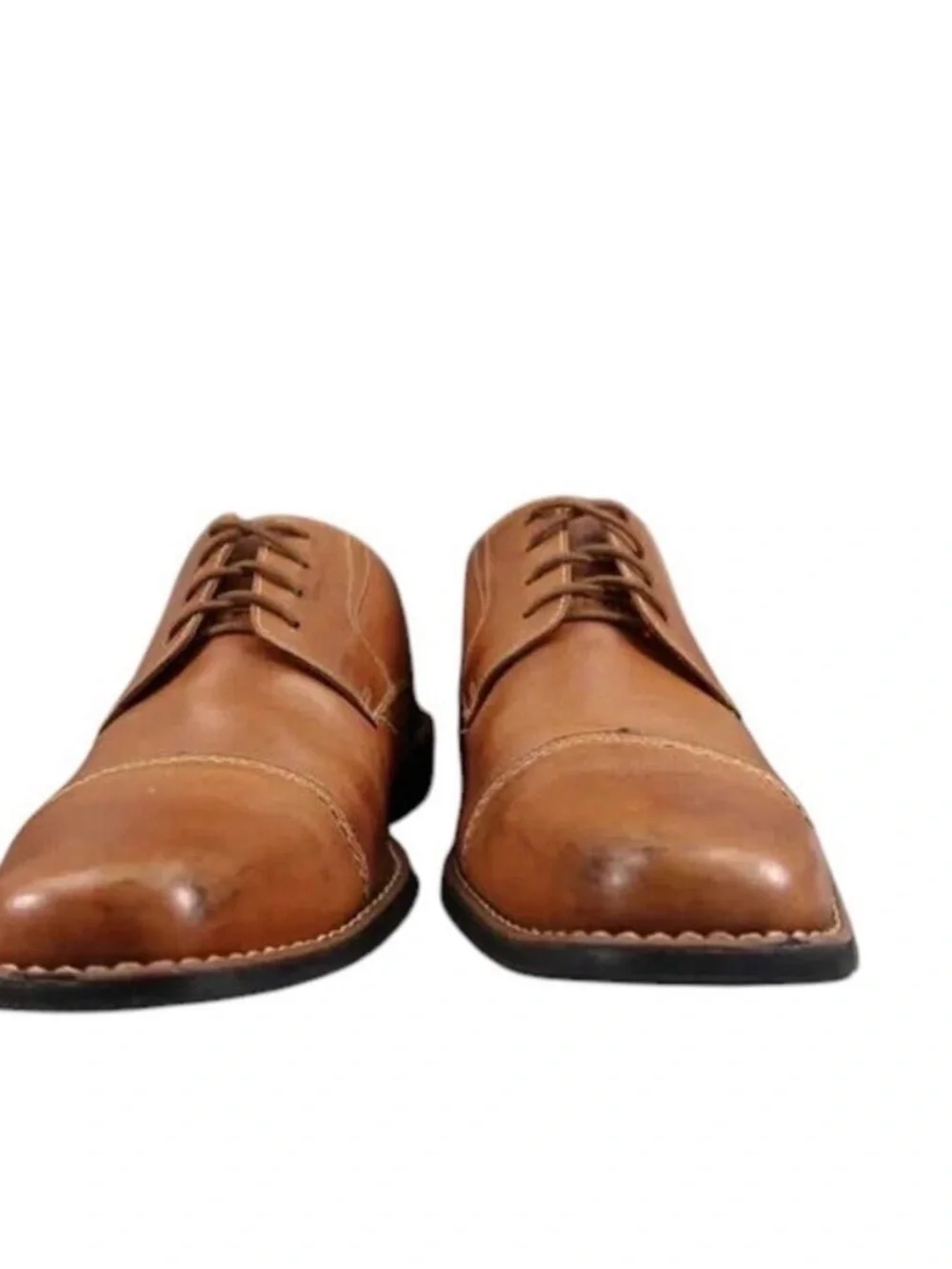 Sandro Moscoloni Shoes Mens 11 Oxford Cap Toe Classic Leather Dress Formal Brown
